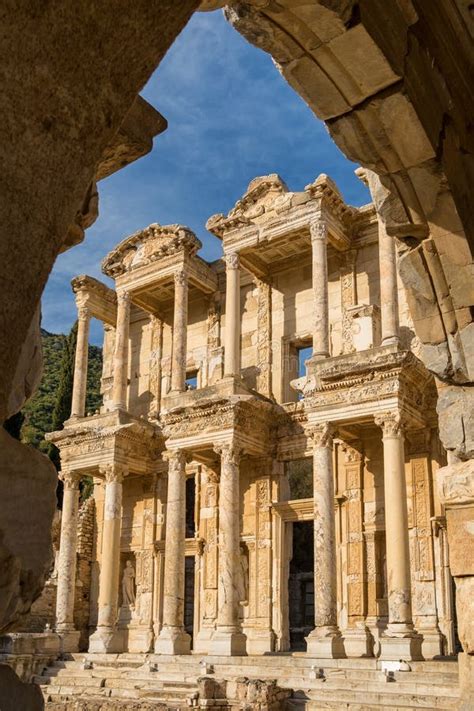 Library Of Celsus In The Ancient City Of Ephesus Turkey Stock Image