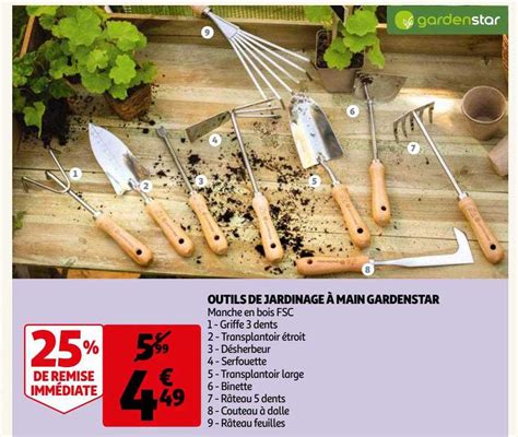 Offre Outils De Jardinage Main Gardenstar Chez Auchan