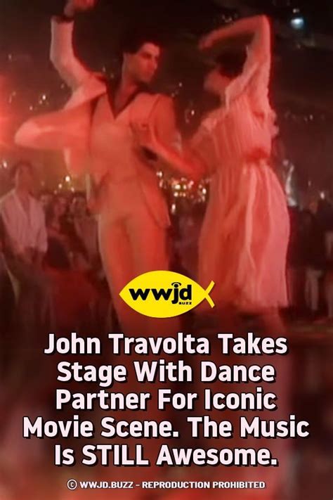 John travolta takes stage with dance partner for iconic movie scene the music is still awesome ...