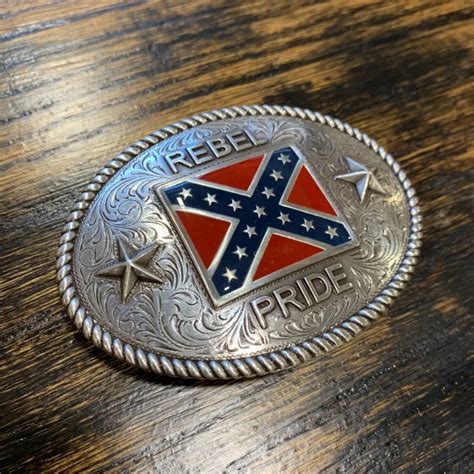 Rebel Pride Belt Buckle Confederate Shop