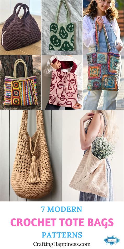 7 Modern Crochet Tote Bag Patterns Ideas Crafting Happiness