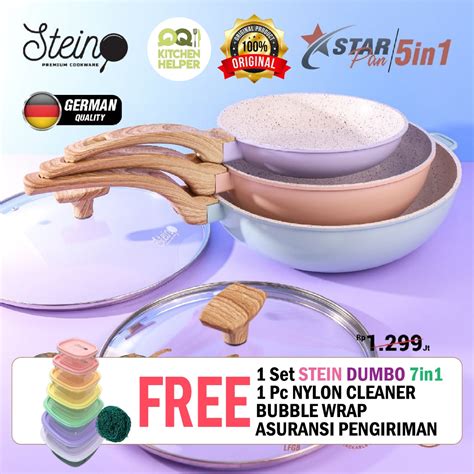 Jual Bonus Dumbo Stein Stein Steincookware Starpan Star Pan 5in1