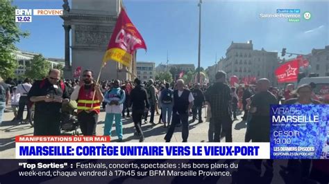 Manifestation du 1er mai le cortège marseillais défile vers le Vieux