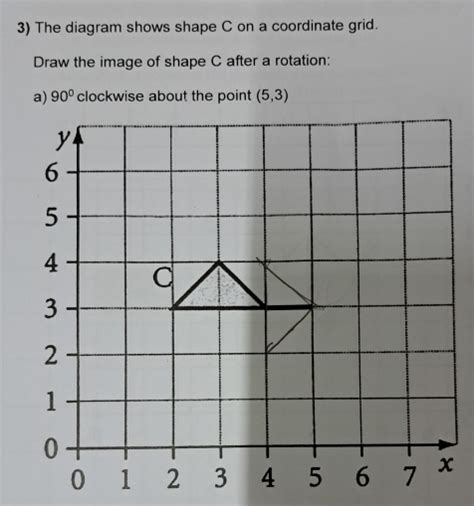 Solved The Diagram Shows Shape C On A Coordinate Grid Draw The