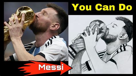 How To Draw Lionel Messi World Cup Step By Step Lionel Messi