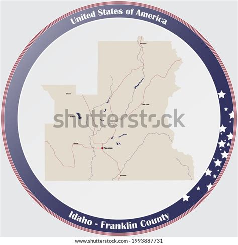 Large Detailed Map Franklin County Idaho Stock Vector (Royalty Free ...