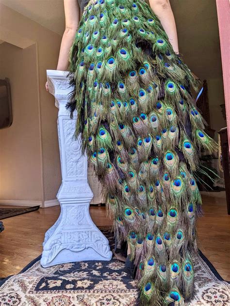 Peacock Feather Tail Costume In Your Choice Of Lengths Etsy Cute