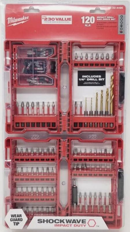 Milwuakee Shockwave Impact Duty Alloy Steel Screw Driver Bit Set 120