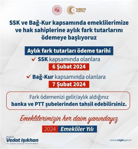 SGK EMEKLİ ZAM FARKLARI ÖDEME GÜNLERİ VE TARİHİ AÇIKLANDI 2024 SSK ve