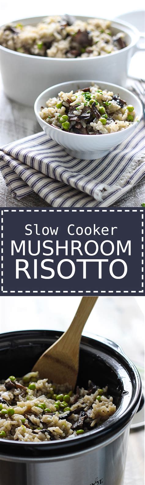 Slow Cooker Mushroom Risotto - The Cooking Jar