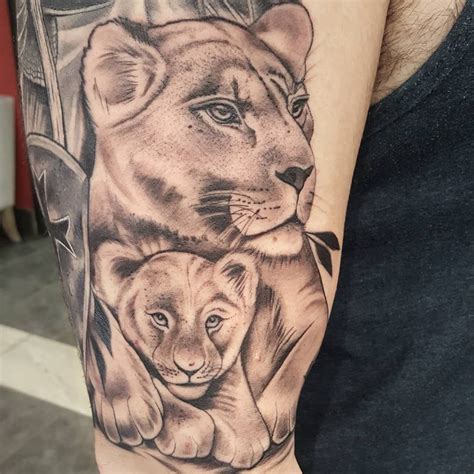 Lioness And Cub Tattoo Tattoo Ideas And Inspiration Lioness And Cub