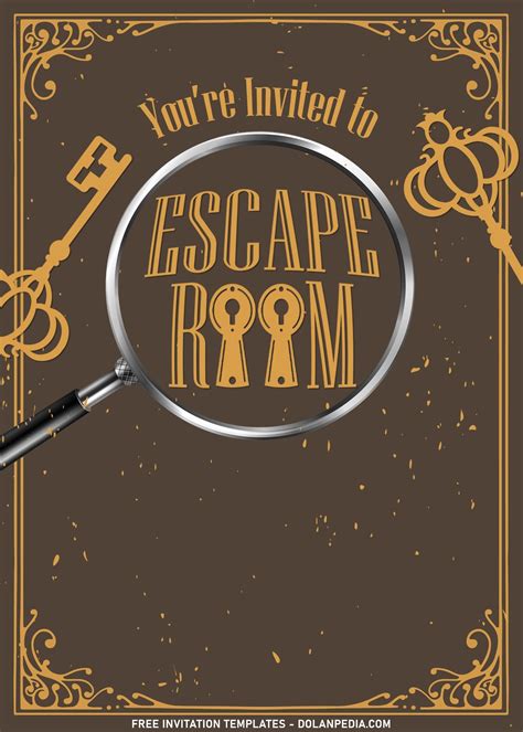 8 Vintage Mystery Solving Escape Room Birthday Invitation Templates Birthday Invitations