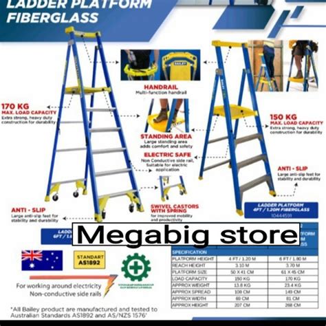 Jual Ladder Platform Fiberglass Krisbow Meter Ft Tangga M Feet