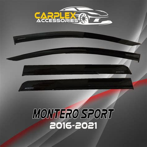 Carplex Montero 2016 2021 Black OEM Type Rain Guard Window Visor Car