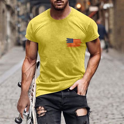 HangTaiLei 4th Of July Shirts Mens Muscle Tops Vintage Independence Day