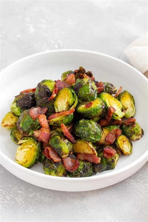 Air Fryer Brussels Sprouts With Bacon One Pot Only