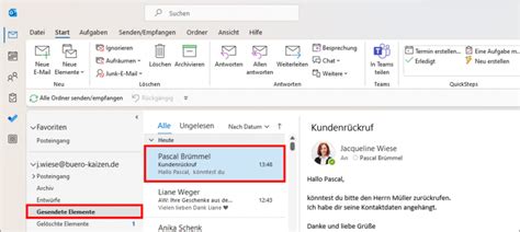 Outlook Mail zurückrufen Schritt für Schritt Büro Kaizen