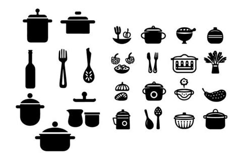 Food Silhouette Vector Set Clipart Graphic by N-paTTerN · Creative Fabrica