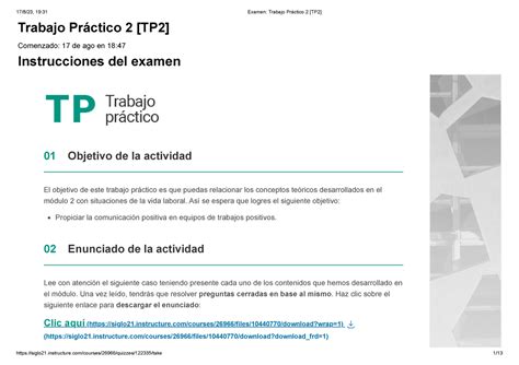 Examen Trabajo Práctico 2 95 Trabajo Práctico 2 TP2 Comenzado