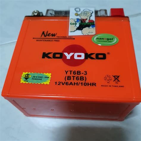 YT6B 3 BS KOYOKO BATTERY USE FOR Use For Yamaha Nmax Yamaha NVX