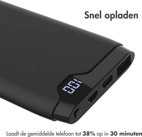 Imoshion Powerbank Mah Snellader Batterij Led Display Usb