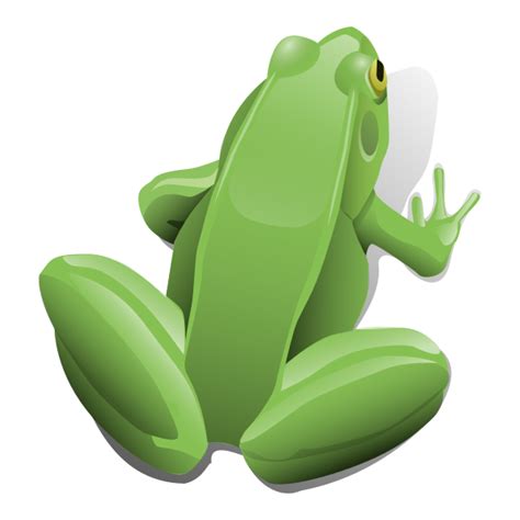 Green sitting frog vector | Free SVG