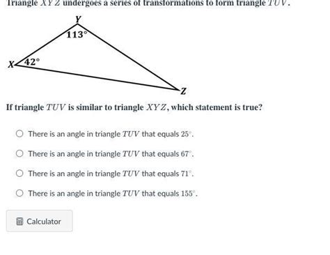 Triangle X Y Z Undergoes A Series Of Transformations To Form Triangle T