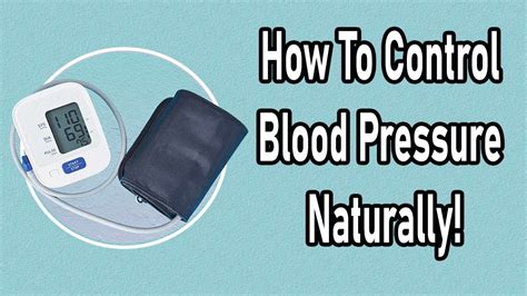 How To Control Blood Pressure Naturally Youtube