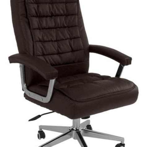 Cadeira De Escritorio Presidente Ergonomica Giratoria Marrom Leroy