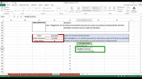 Función SLN Excel 2013 398 de 448 HD YouTube