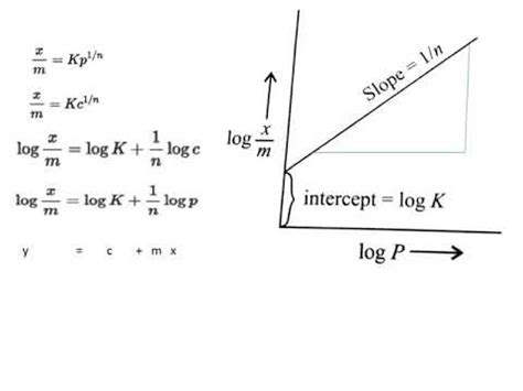 Freundlich Adsorption Isotherm Graphical Representation And