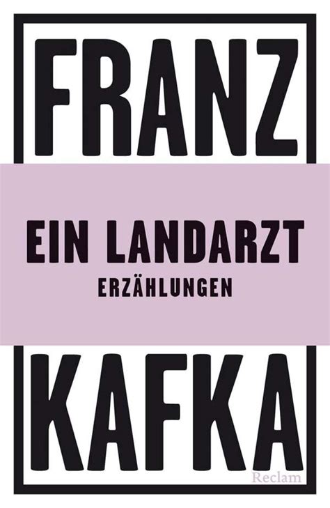 Ein Landarzt Erz Hlungen Franz Kafka Buch Jpc