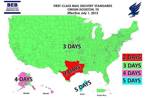 Usps First Class Mail Delivery Map - Vector U S Map