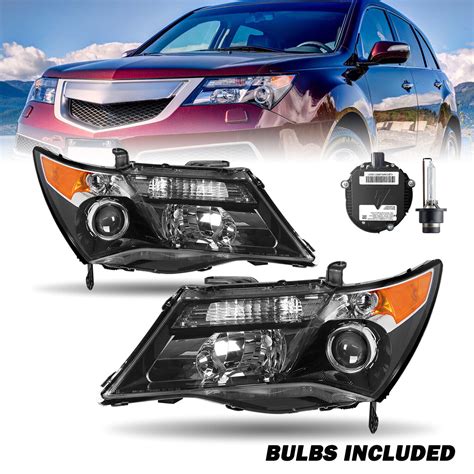 For 2007 2013 Acura MDX HID Ballast BASE Headlights Assembly Pair W