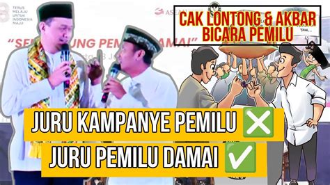 Duta Pemilu Cak Lontong Juru Damai Stand Up Comedy Lawan Hoax Dan