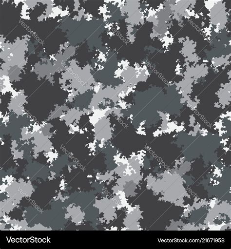 Camo Urban Grey Hues Colored Camouflage Pattern Vector Image