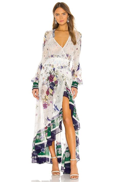 Camilla Blouson Sleeve Wrap Dress In Gentlemo Revolve