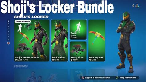 Fortnite Item Shop Shoji S Locker Bundle Youtube