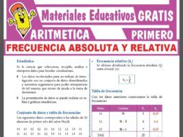 Frecuencia Absoluta Y Relativa Ejemplos Estrategias De Matem Ticas