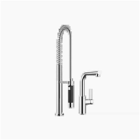 Elio Chrome Kitchen Faucets Single Lever Mixer With Profi Spray Set