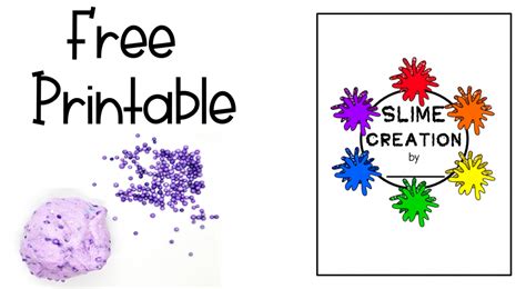 Slime Project for Kids (Free Printable)