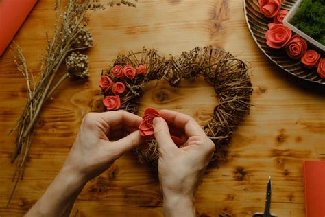 Premium Photo Female Hands Makes Valentines Day Diy Decoration