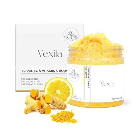 Vexila Turmeric And Vitamin C Body Scrub All Natural Moisturizing And