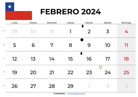 Calendario Febrero 2024 Chile Para Imprimir Calendarena