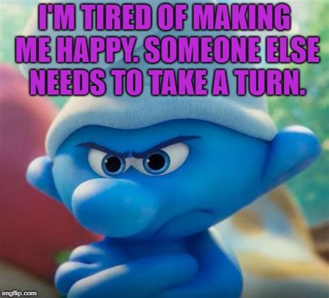 Grumpy Smurf Meme