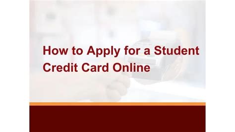 easily apply   student credit card  powerpoint