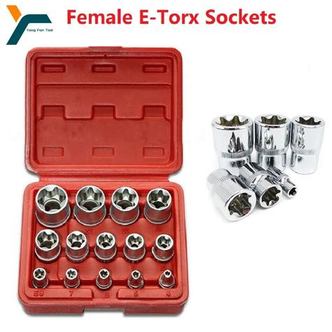 Pcs E Torx Star Female Bit Socket Set Hand Tool Kit