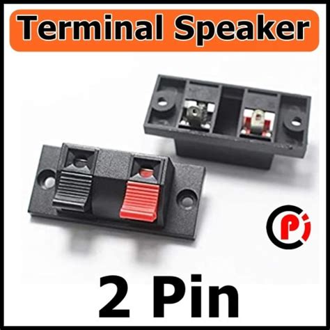 Jual Terminal Box Speaker 2 Pin Mono Sistem Jepit Bahan Tebal Kota