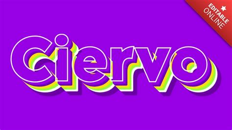 Ciervo Purple D Layered Colors Text Effect Generator