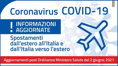 Farnesina On Twitter Covid Ordinanza Min Salute Sono